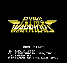 Flying Warriors Title Screen